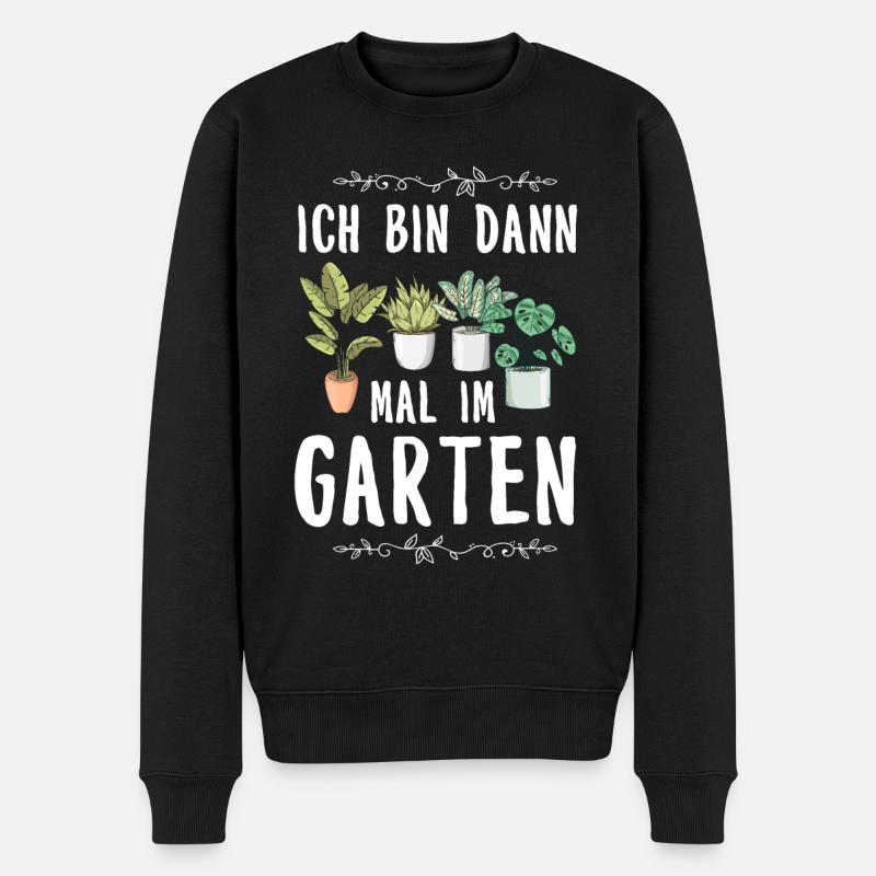 Garten - Männer Premium Bio Pullover - Schwarz