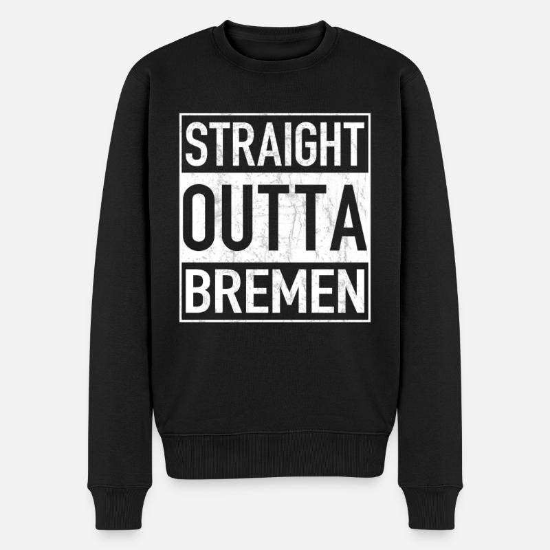 Straight Outta BREMEN - Pull Premium bio Homme - noir
