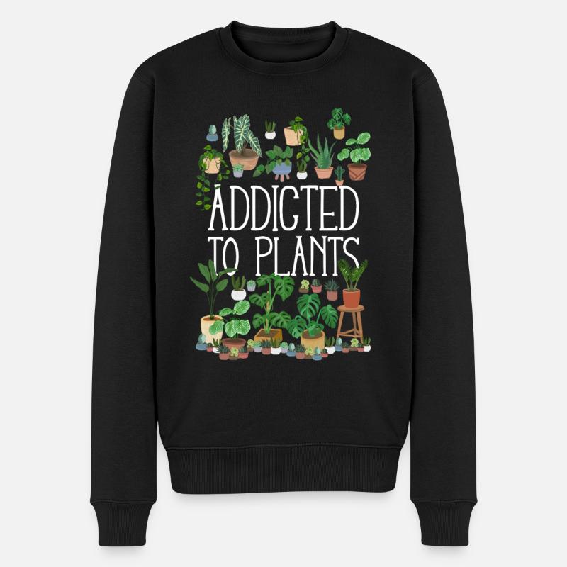 Addicted To Plants - Pull Premium bio Homme - noir