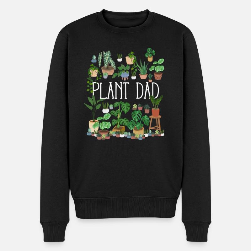 Plant Dad - Männer Premium Bio Pullover - Schwarz