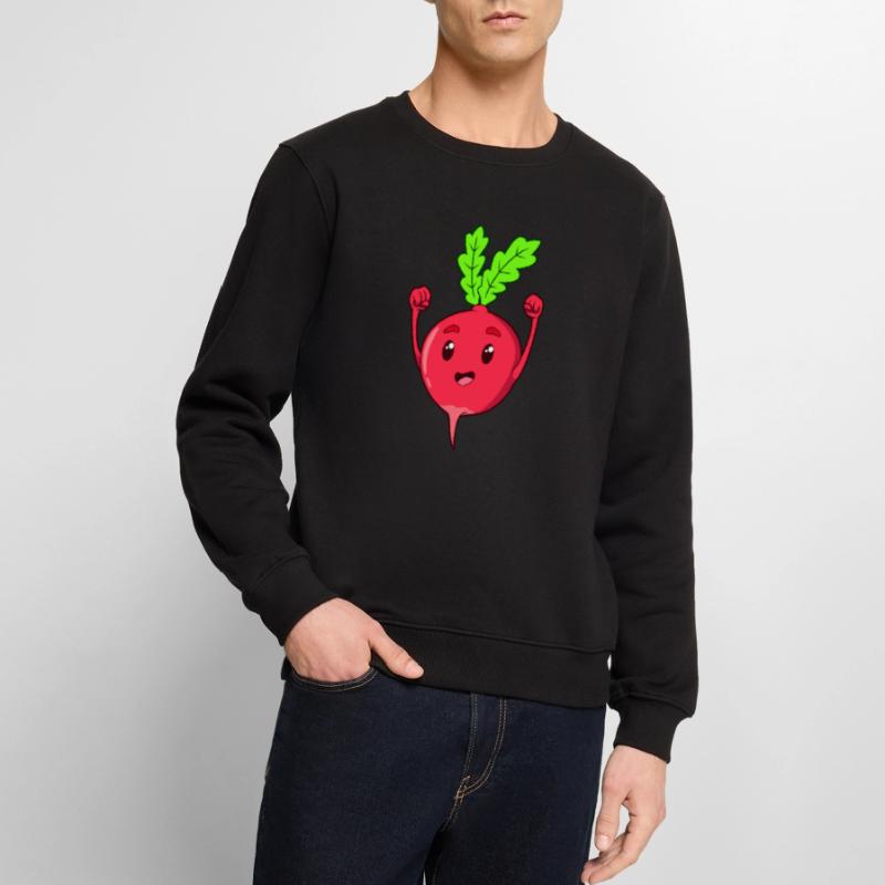 Comic Radieschen Männer Premium Bio Pullover