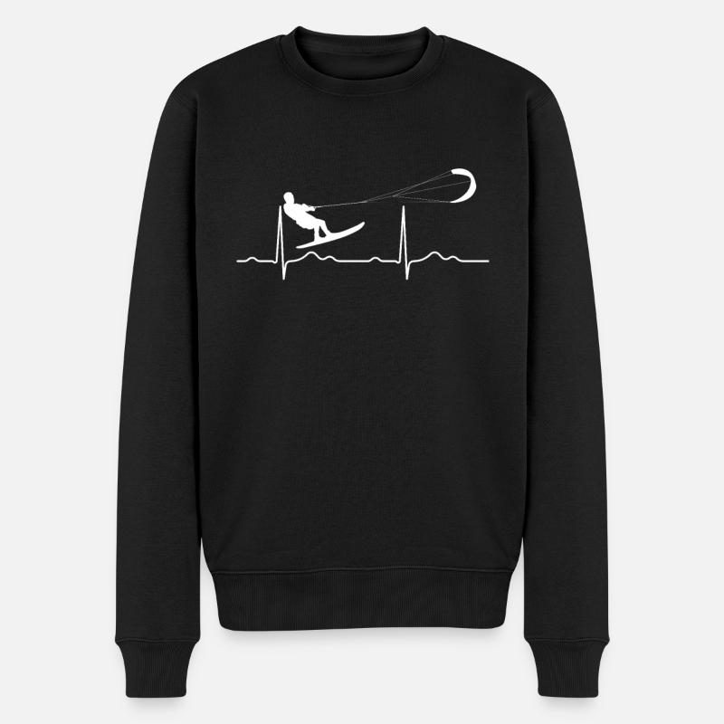 Voiles de cerf-volant Kitsurf Kiten - Pull Premium bio Homme - noir