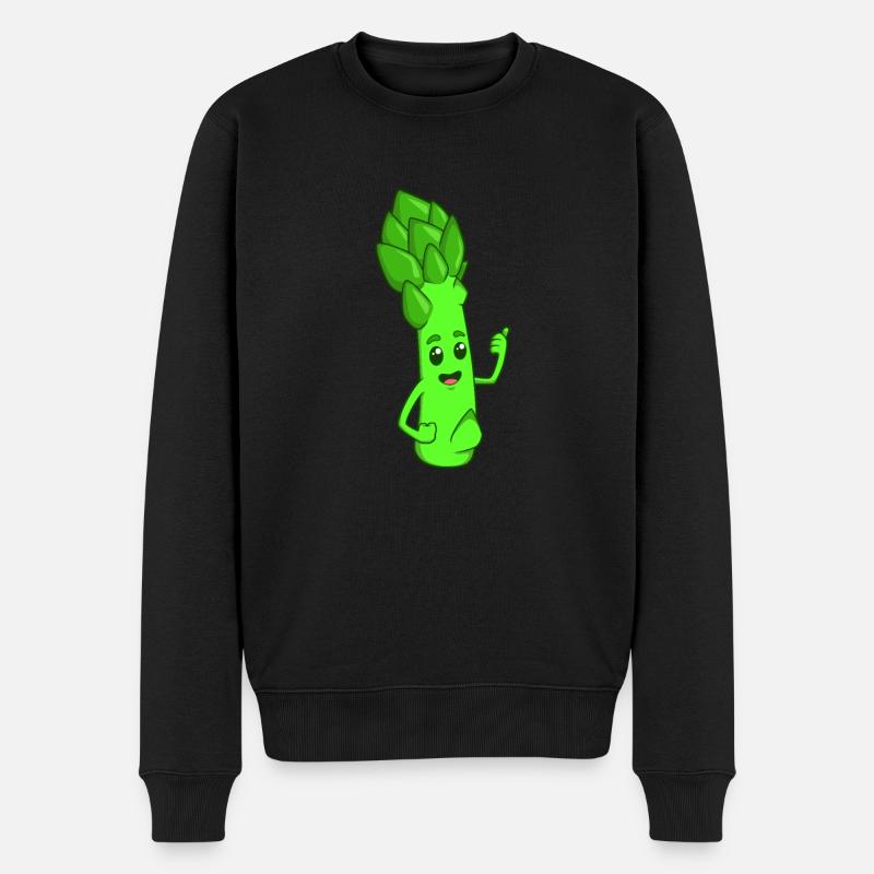 Bande dessinée asperges vertes - Pull Premium bio Homme - noir