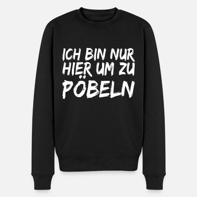 Lustige Fiese Sprüche Geschenk - Männer Premium Bio Pullover - Schwarz