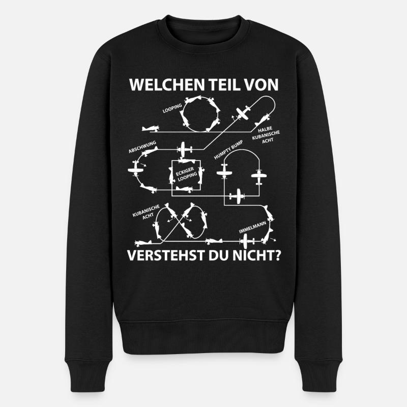 Modellflug Modellfliegen Kunstflug Modellflieger - Männer Premium Bio Pullover - Schwarz