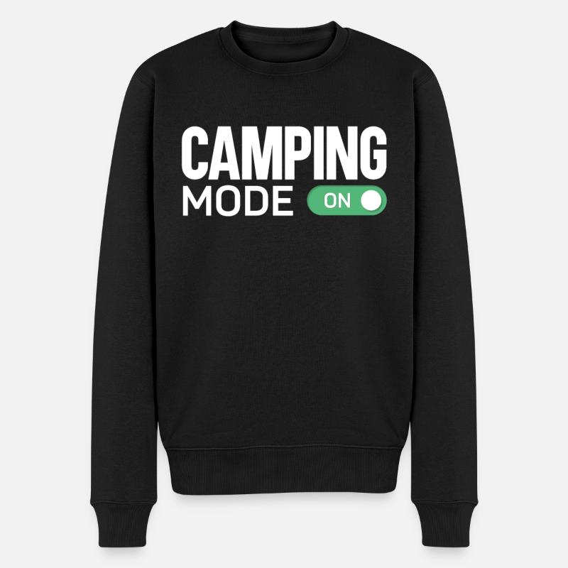 Camping Mode On Tent - Männer Premium Bio Pullover - Schwarz