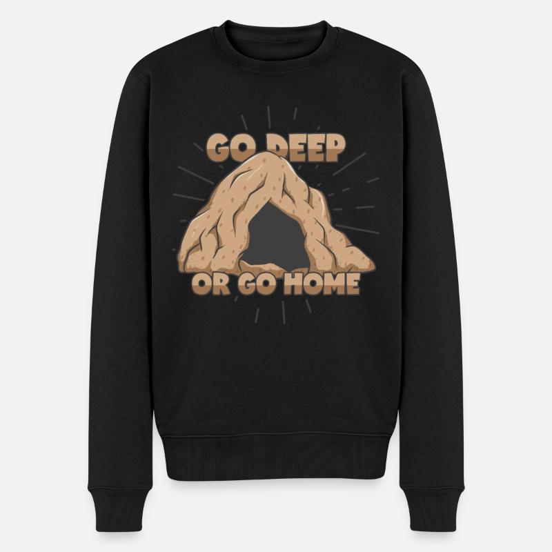 Höhle Höhlenforschung - Männer Premium Bio Pullover - Schwarz