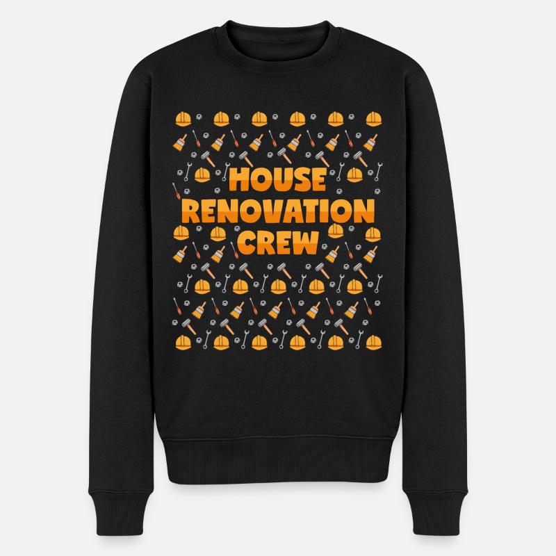 Haus-Renovierungs Crew Team Squad Renovieren - Männer Premium Bio Pullover - Schwarz