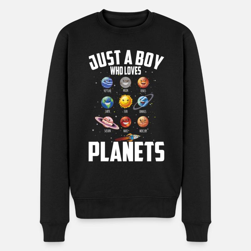 Sonnen Planeten Planetensystem Weltall Kosmos - Männer Premium Bio Pullover - Schwarz