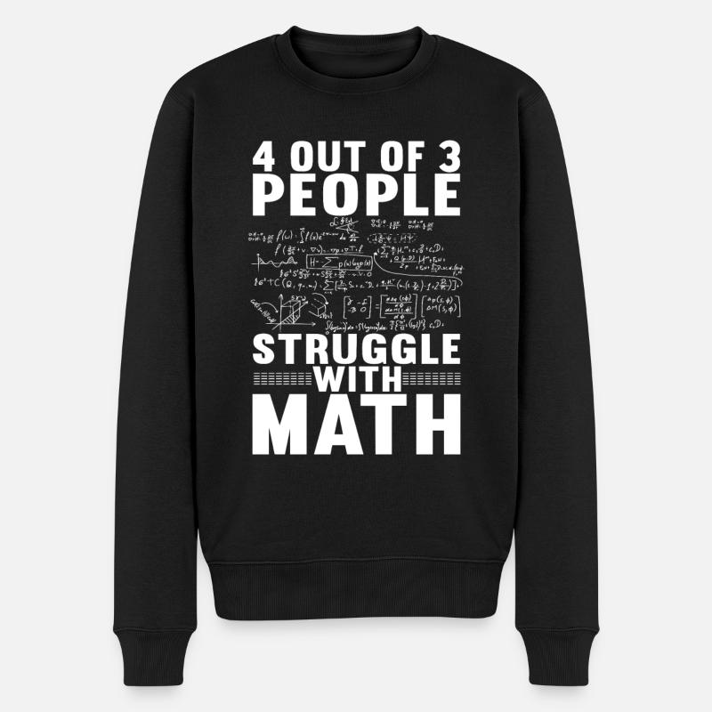 Lehrer Mathe Mathelehrer - Männer Premium Bio Pullover - Schwarz