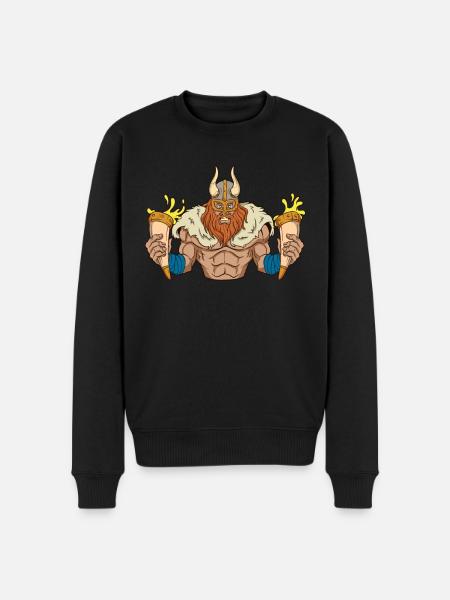 Vikings with drinking horns - Men's Premium Organic Jumper - black