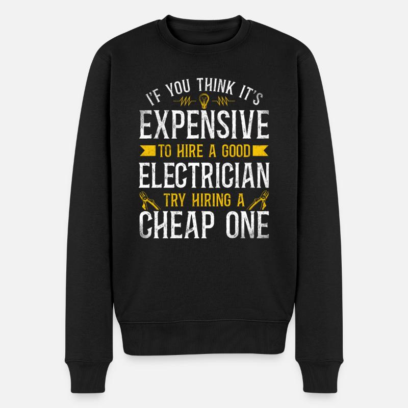 Electrician - Männer Premium Bio Pullover - Schwarz