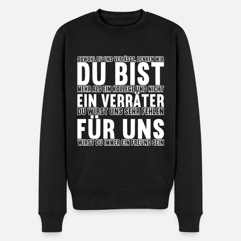 Abschiedsgeschenk Kollegen Jobwechsel - Männer Premium Bio Pullover - Schwarz