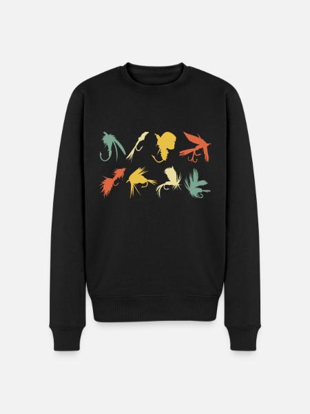 Pesca a mosca Pesca Pescatori - Maglione ecologico premium da uomo - nero