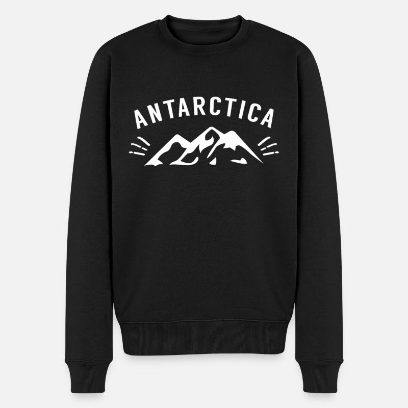 Antarktis Expedition Pinguin Südpol Reise - Männer Premium Bio Pullover - Schwarz
