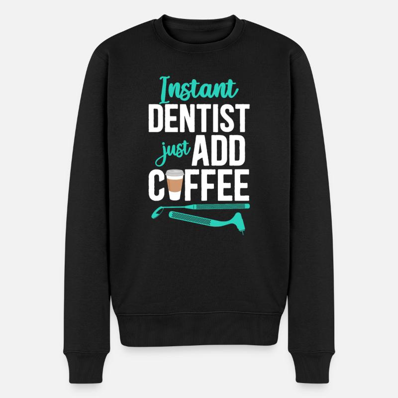 Dentist Coffee Instant Dentist - Männer Premium Bio Pullover - Schwarz