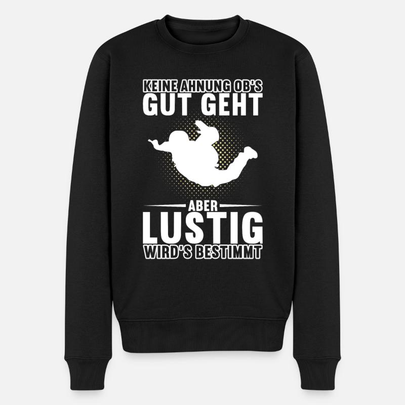 Fallschirm Fallschirmspringer Skydiver - Männer Premium Bio Pullover - Schwarz