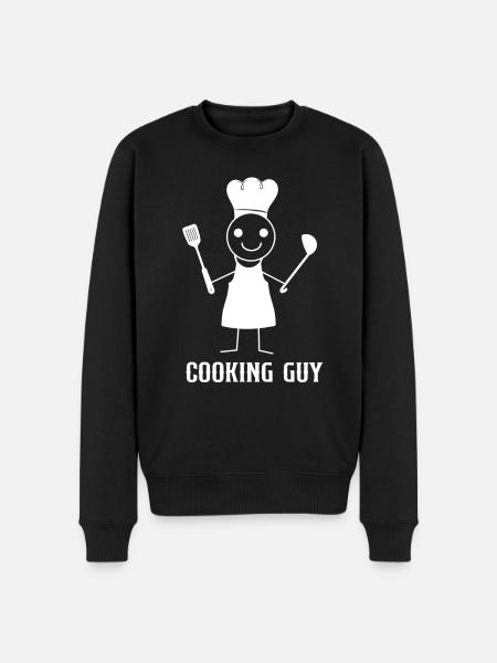 Cooking Cook Kitchen Chef Cooking - Men's Premium Organic Jumper - black