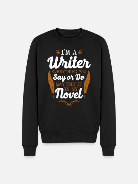 Writing Novel Writer & Published - Men's Premium Organic Jumper - black