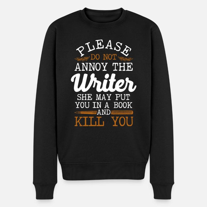 Writing Novel Writer & Published - Männer Premium Bio Pullover - Schwarz