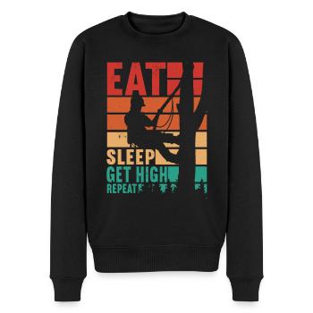 Arboriculteur Baumpfleger - Pull Premium bio Homme - noir - Devant - Nico (187cm)