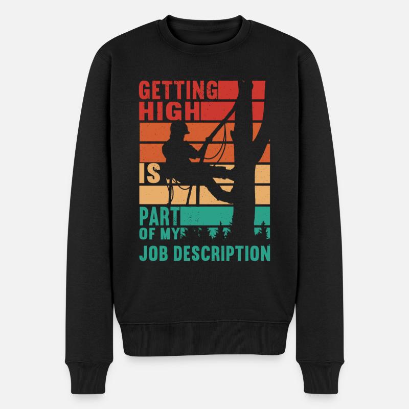 Arborist Baumpfleger - Männer Premium Bio Pullover - Schwarz