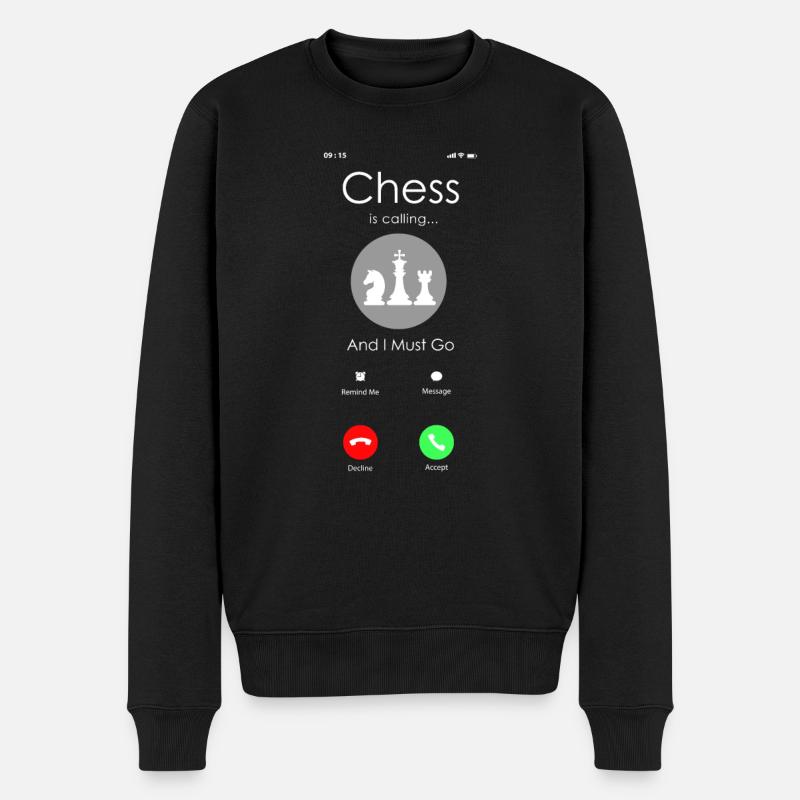 Joueur d’échecs Pièce d’échecs Vintage - Pull Premium bio Homme - noir