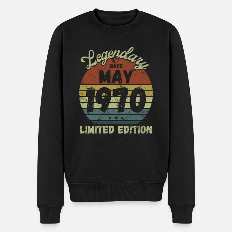 Légendaire depuis mai 1970 - Anniversaire - Pull Premium bio Homme - noir