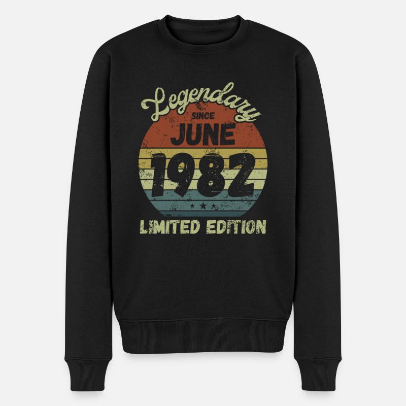 Légendaire depuis juin 1982 - Anniversaire - Pull Premium bio Homme - noir