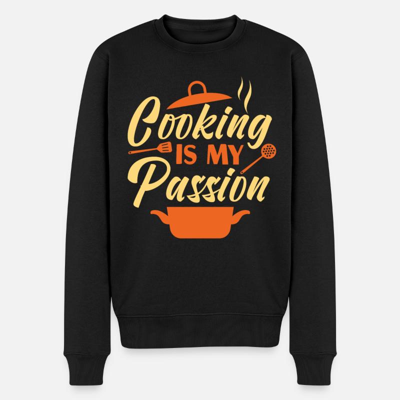 Cooking Cook Kitchen Chef Cooking - Männer Premium Bio Pullover - Schwarz