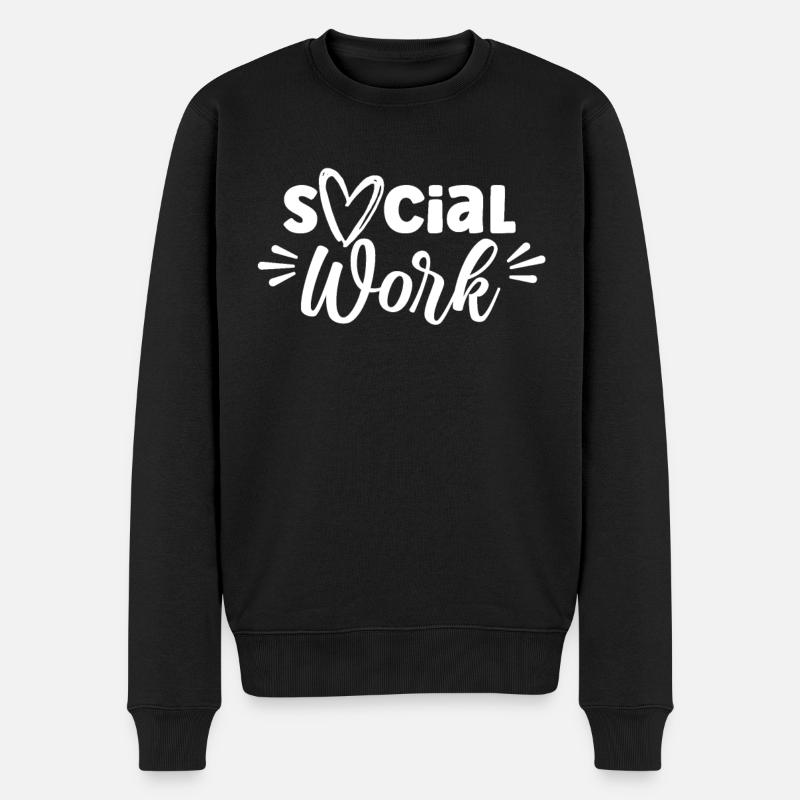 Sozialarbeit Sozialarbeiter Soziale Arbeit Beruf - Männer Premium Bio Pullover - Schwarz