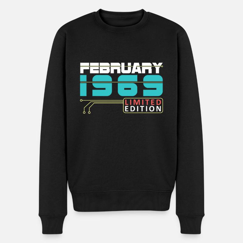 Février 1969 - Anniversaire en février - Pull Premium bio Homme - noir