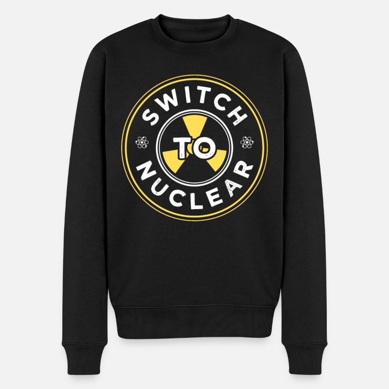 Umstieg Auf Kernenergie Kernkraft Atomkraft - Männer Premium Bio Pullover - Schwarz