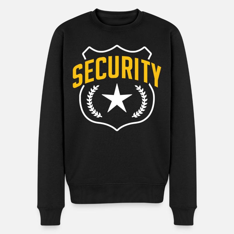 Sicherheit Türsteher Security Sicherheitsmann - Männer Premium Bio Pullover - Schwarz