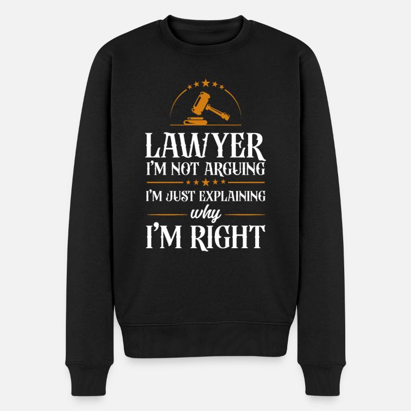 Jeune Avocat Avocat Avocat Avocat - Pull Premium bio Homme - noir