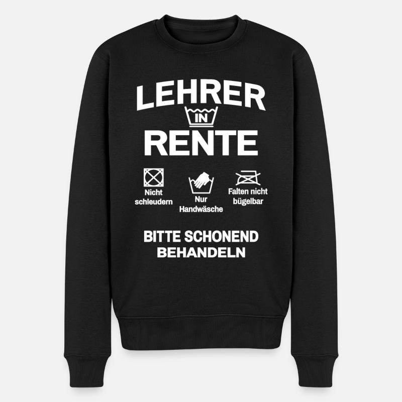 Lehrer in Rente - Männer Premium Bio Pullover - Schwarz