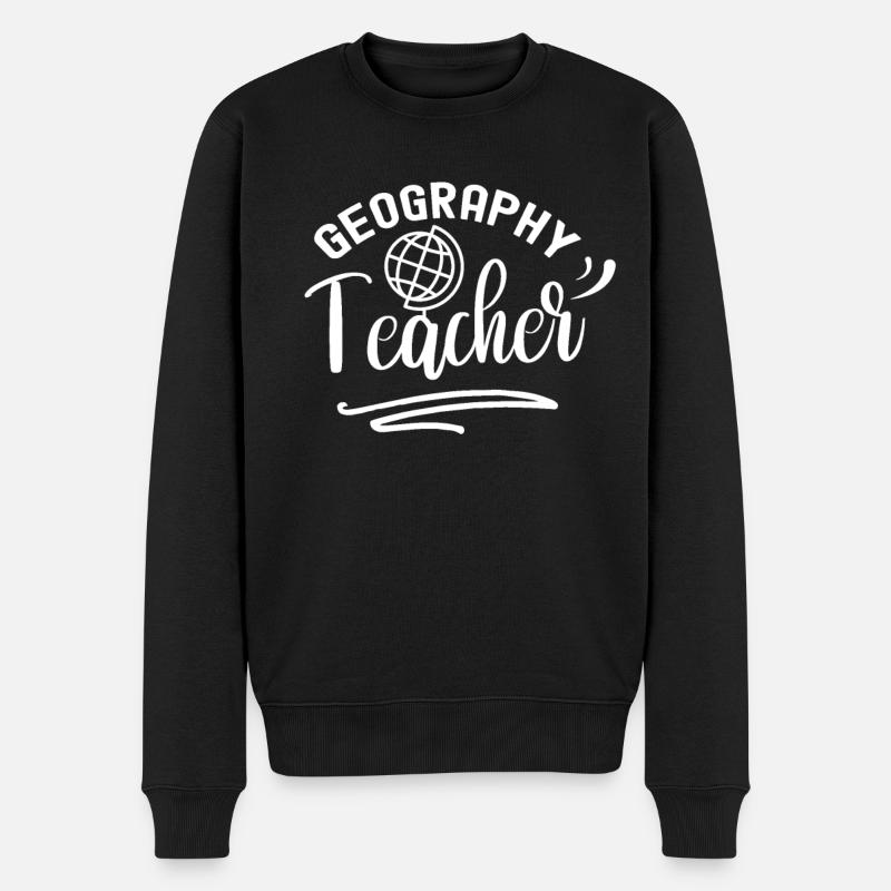 Geographie Lehrer Geographielehrer Geograph Beruf - Männer Premium Bio Pullover - Schwarz