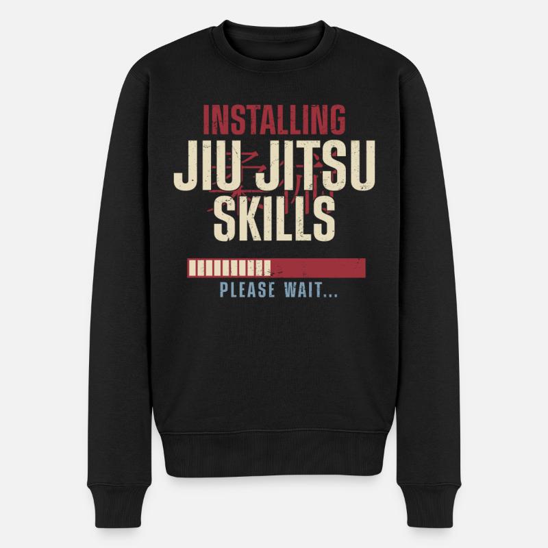 Jiu Jitsu Installing Jiu-Jitsu - Männer Premium Bio Pullover - Schwarz