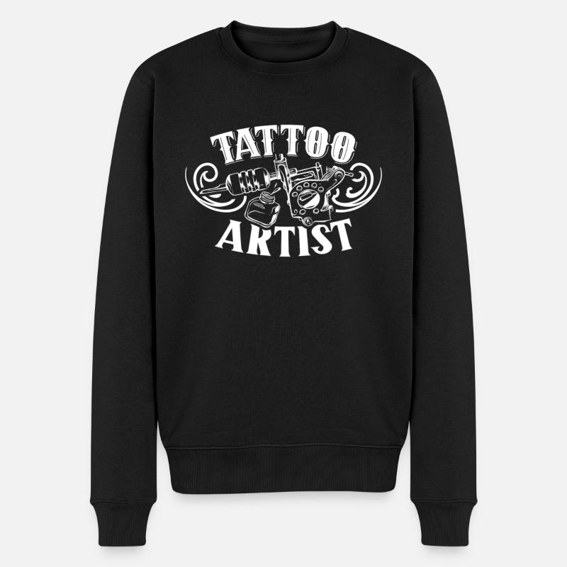Tattoo Künstler Tätowieren Tätowierer - Männer Premium Bio Pullover - Schwarz