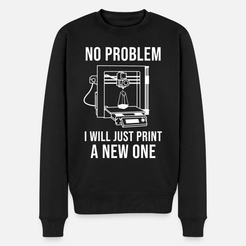 Imprimante 3D - Pull Premium bio Homme - noir
