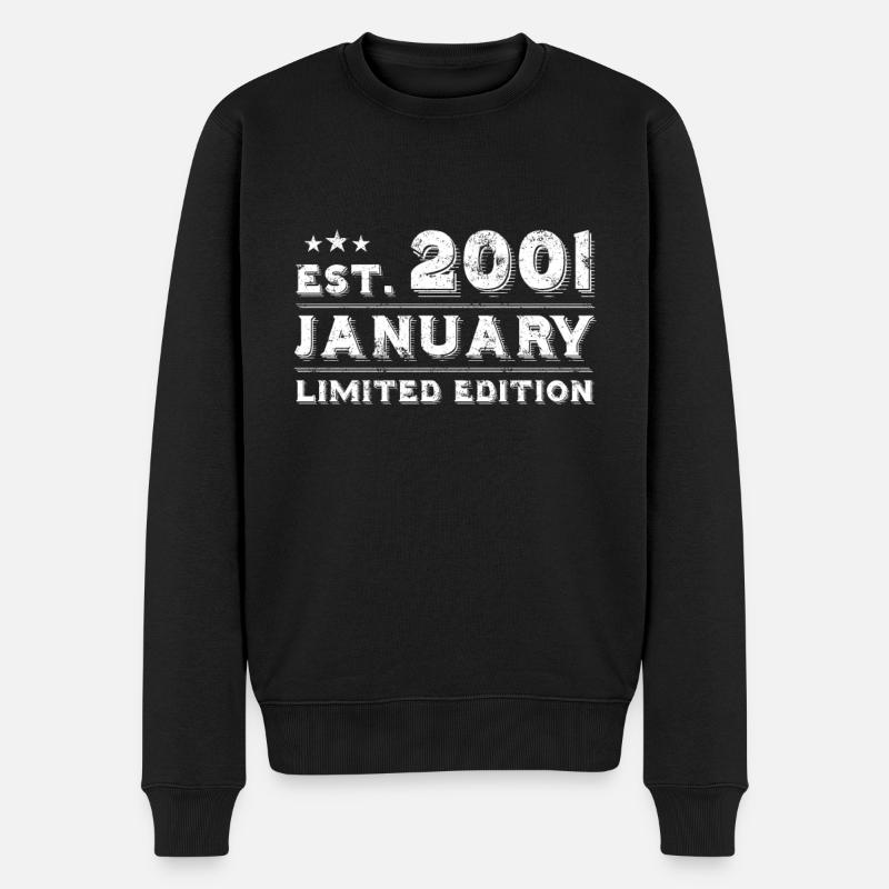 Janvier 2001 - Anniversaire en janvier - Pull Premium bio Homme - noir