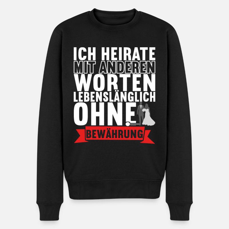 Junggesellenabschied - Männer Premium Bio Pullover - Schwarz
