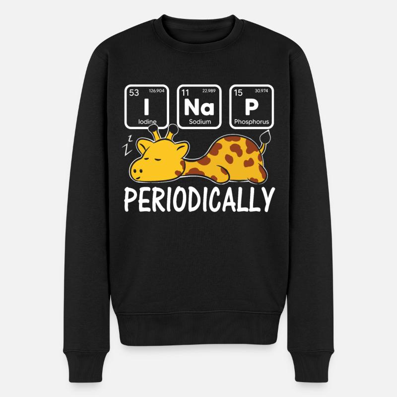 Schlafshirt Giraffe Chemie Elemente I NAP Periodic - Männer Premium Bio Pullover - Schwarz