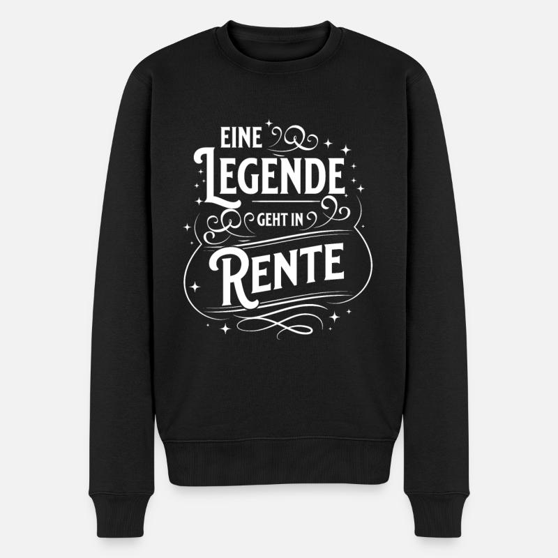 Eine Legende geht in Rente - Männer Premium Bio Pullover - Schwarz