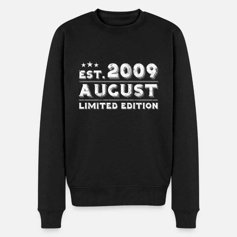 August 2009 - Geburtstag im August - Männer Premium Bio Pullover - Schwarz
