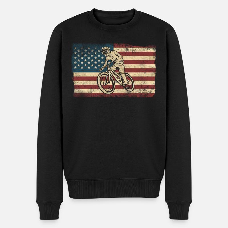 Enduro VTT VTT Équitation - Pull Premium bio Homme - noir