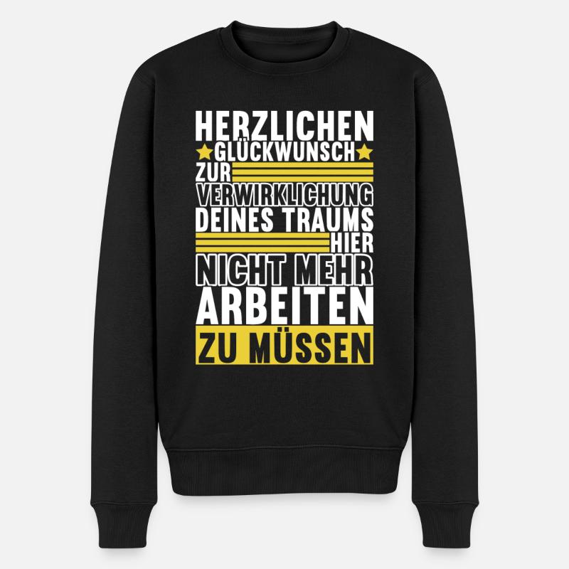 Abschiedsgeschenk Jobwechsel Kollege - Männer Premium Bio Pullover - Schwarz