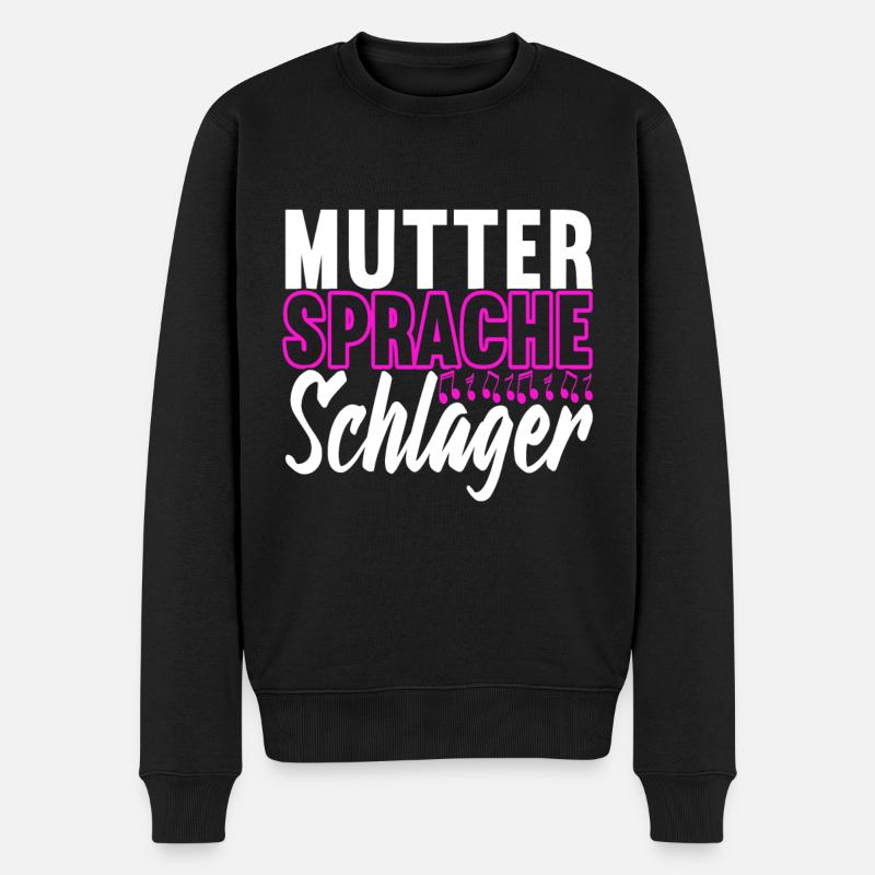 Schlager Schlagerparty - Männer Premium Bio Pullover - Schwarz