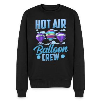 Heißluftballon Besatzung Ballonfahrer Ballonflug - Männer Premium Bio Pullover - Schwarz - Vorne - Nico (187cm)