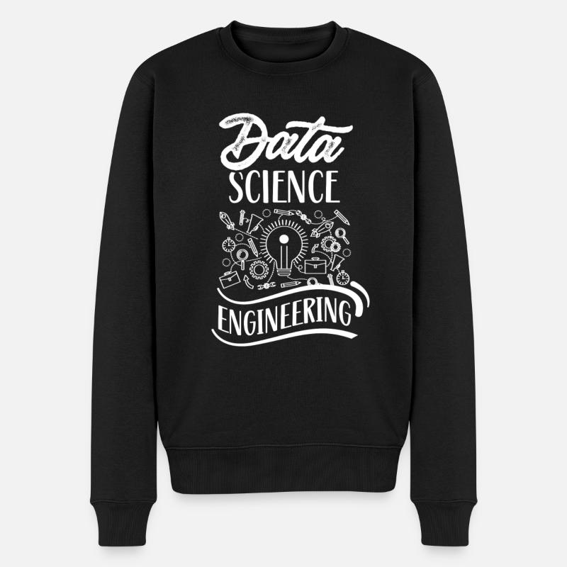 Datenwissenschaft Data Science Daten Datenanalyst - Männer Premium Bio Pullover - Schwarz